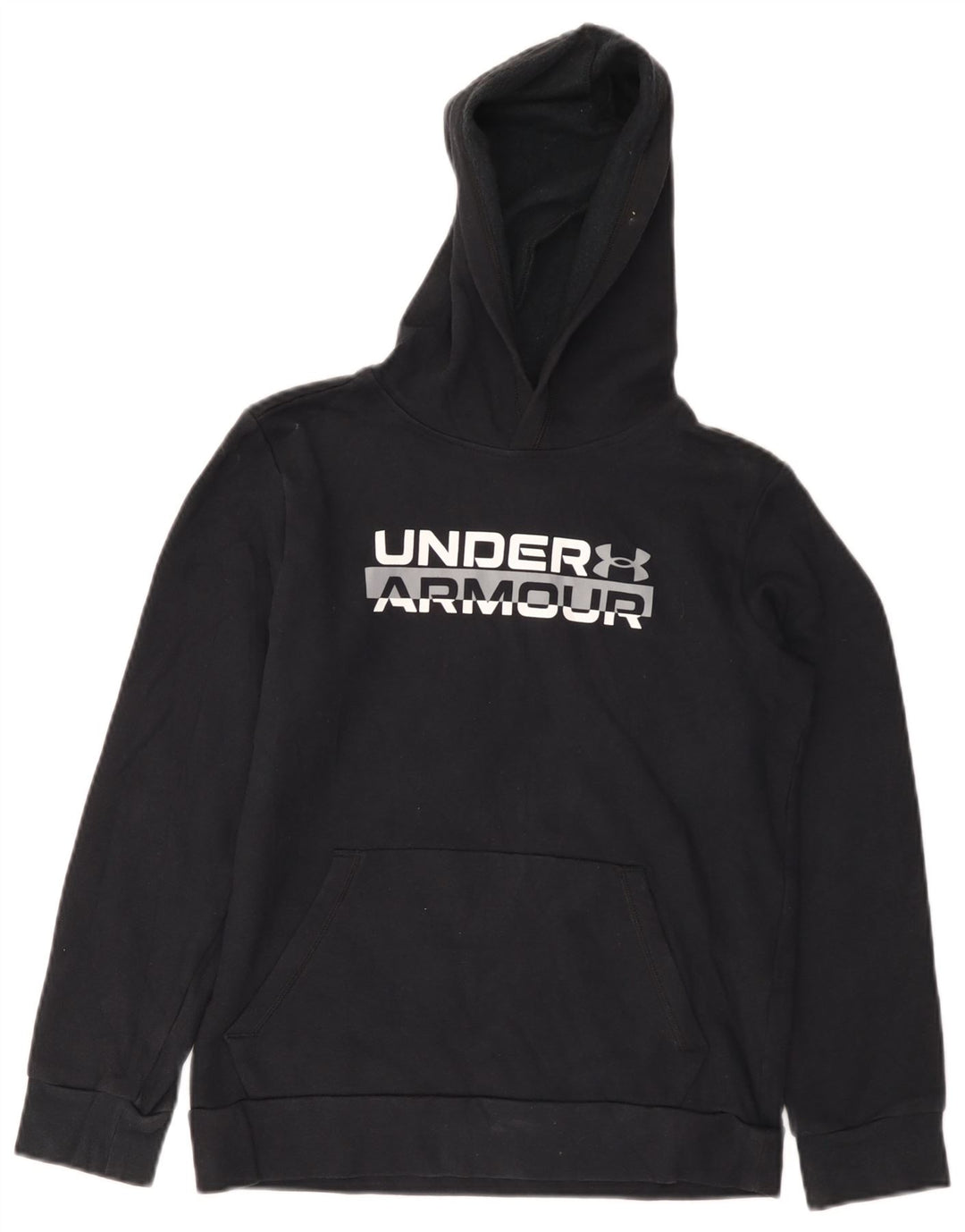 Under Armour Girls Cold Gear Graphic Hoodie Jumper 9-10 Years Medium Black