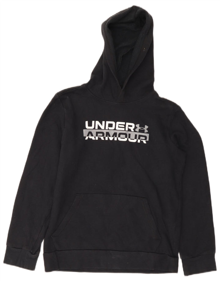 Under Armour Girls Cold Gear Graphic Hoodie Jumper 9-10 Years Medium Black