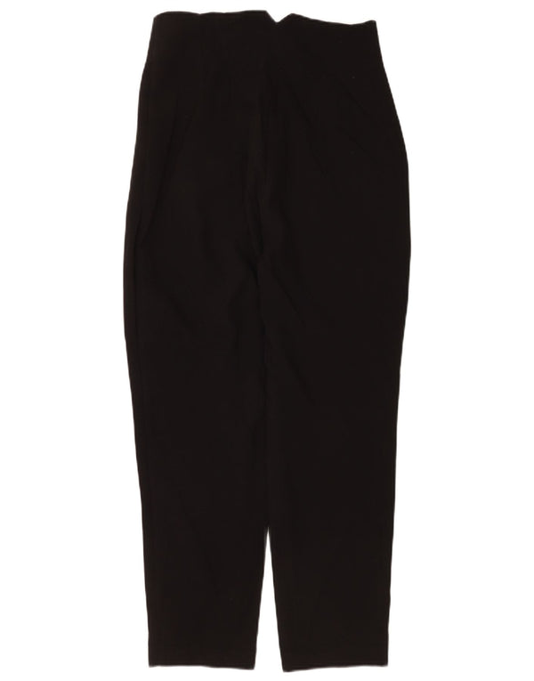 Zara Womens High Waist Tapered Casual Trousers Small W26 L28 Black