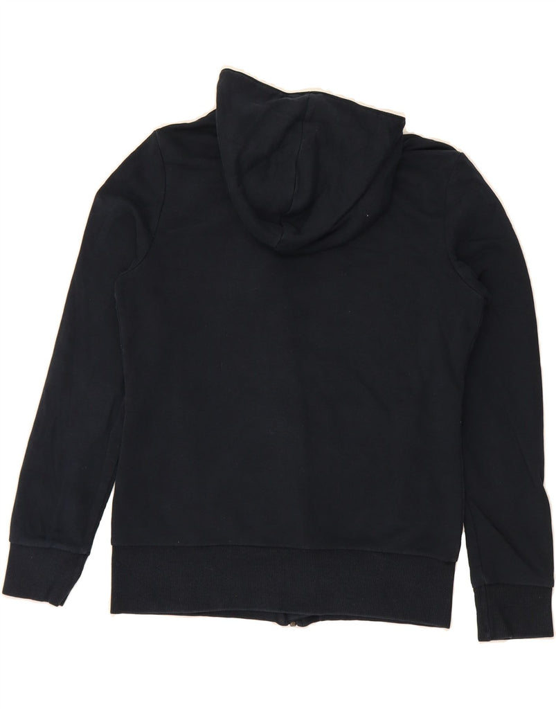PUMA Womens Zip Hoodie Sweater UK 12 Medium Navy Blue Cotton Vintage Puma and Second-Hand Puma from Messina Hembry 
