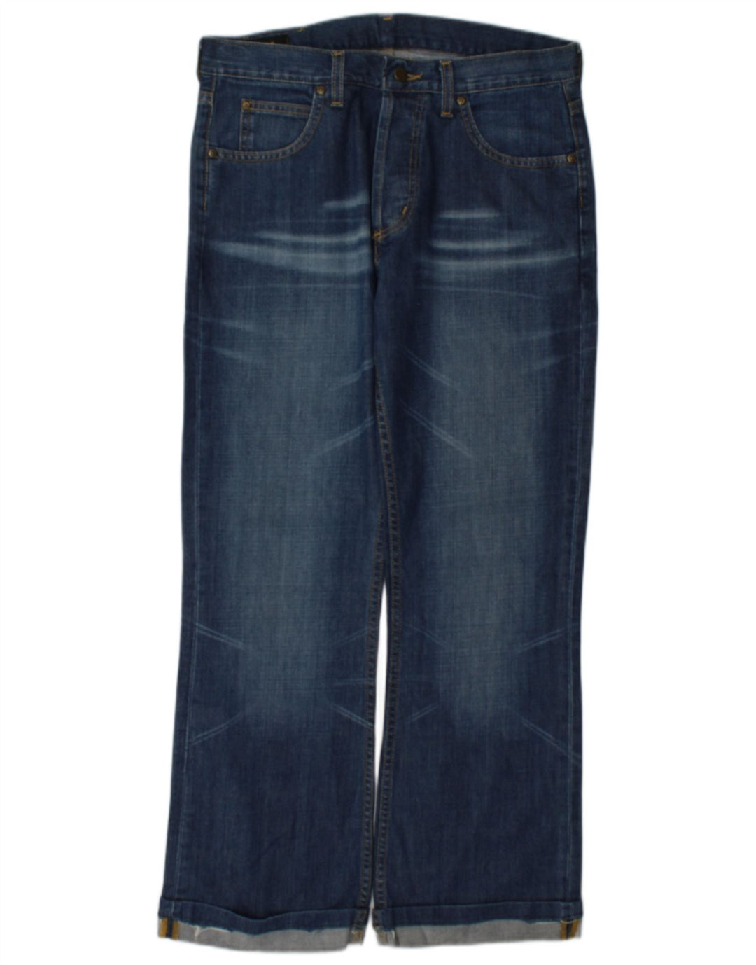 Lee Mens Denver Straight Jeans W33 L29 Blue Cotton