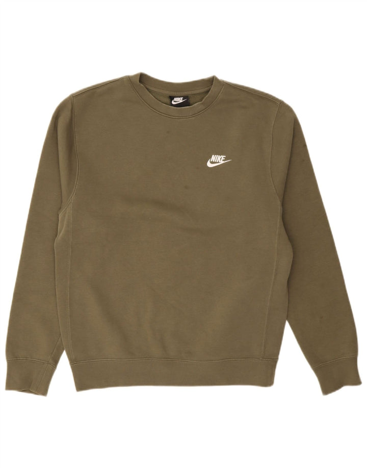 Nike Mens Sweatshirt Jumper XS Khaki Cotton