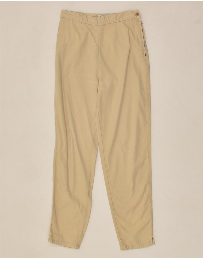 BENETTON Womens Tapered Suit Trousers IT 44 Medium W28 L28 Beige Cotton | Vintage Benetton | Thrift | Second-Hand Benetton | Used Clothing | Messina Hembry 