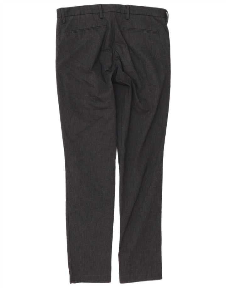 Hugo Boss Mens Slim Chino Trousers W32 L32 Grey Polyester