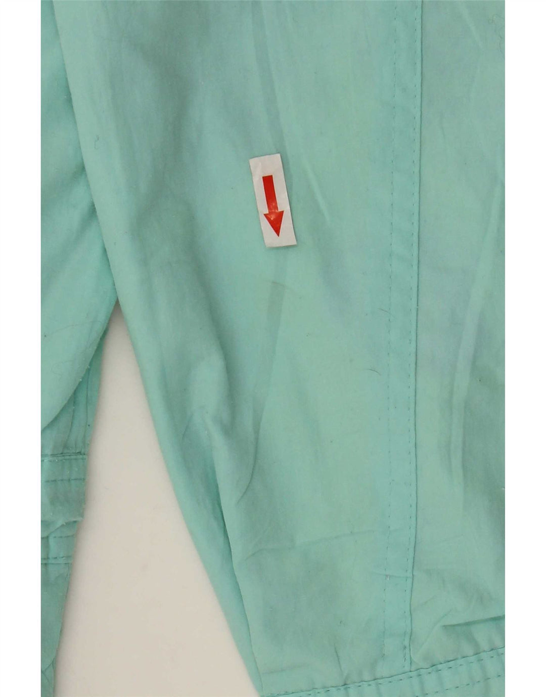 Vintage Womens Graphic Windbreaker Jacket UK 16 Large Turquoise Polyester
