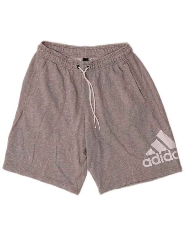 Adidas Mens Graphic Sport Shorts Large  Grey Cotton