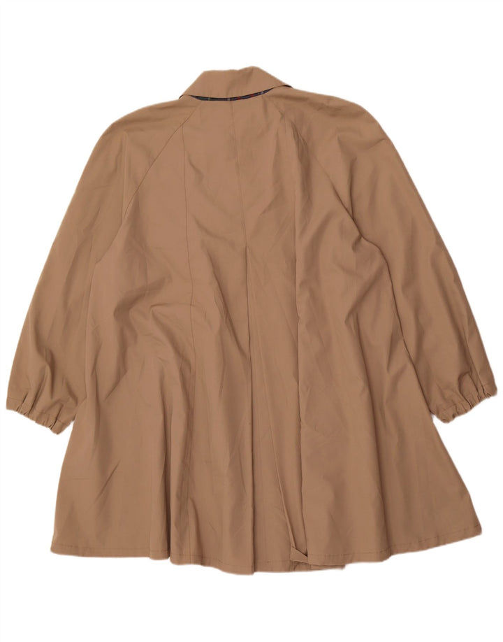 Vintage Womens Oversized Trench Coat UK 18 XL Beige Polyester