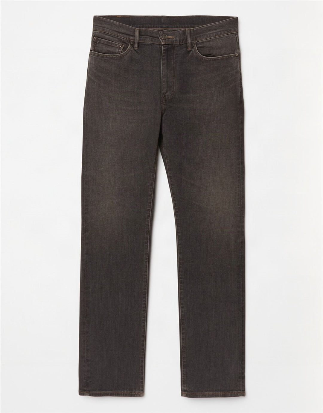 Levi's Mens 504 Straight Jeans W36 L34 Grey Cotton