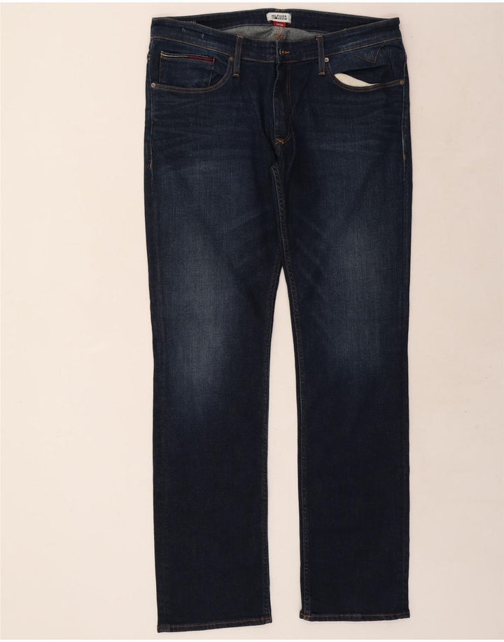Tommy Hilfiger Mens Straight Jeans W38 L36 Navy Blue Cotton