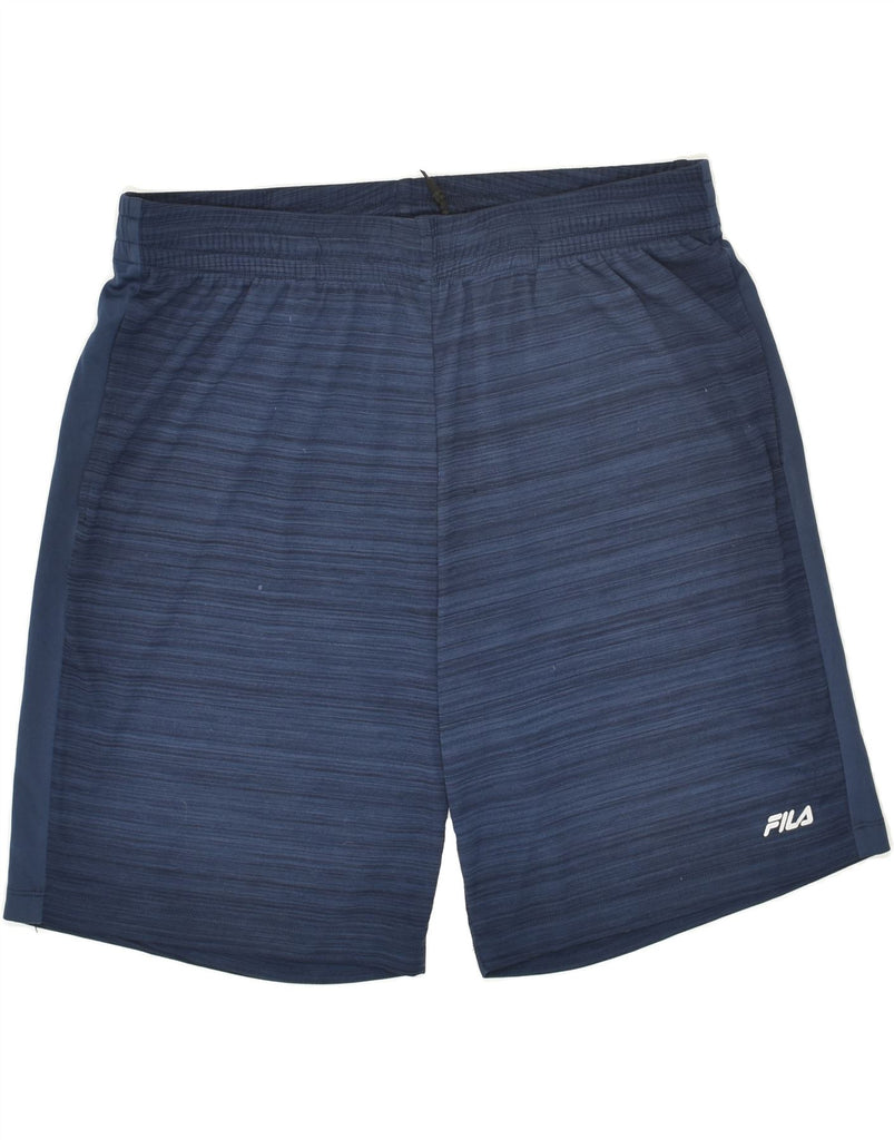 FILA Mens Sport Shorts XL Navy Blue Striped Polyester Vintage Fila and Second-Hand Fila from Messina Hembry 