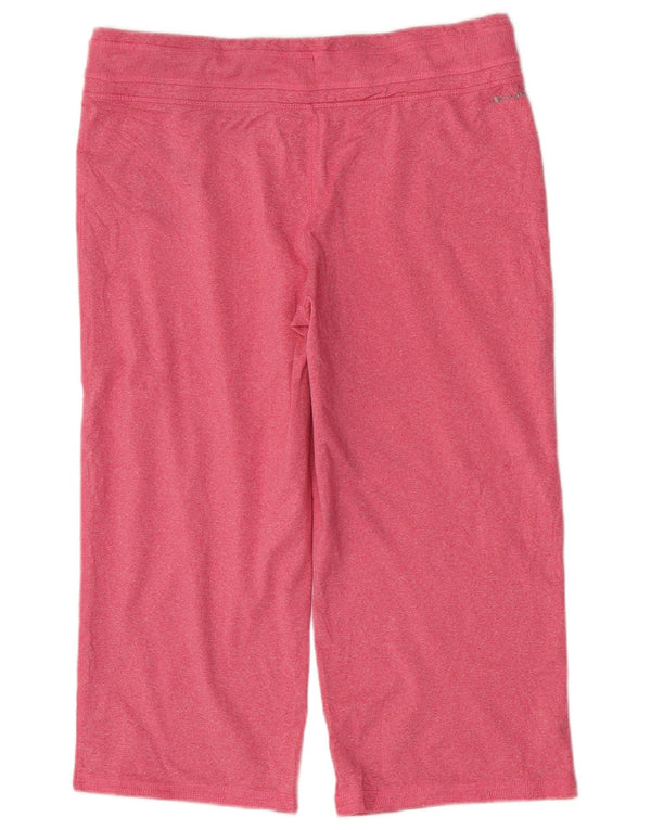 Champion Womens Capri Tracksuit Trousers UK 14 Medium Pink Flecked