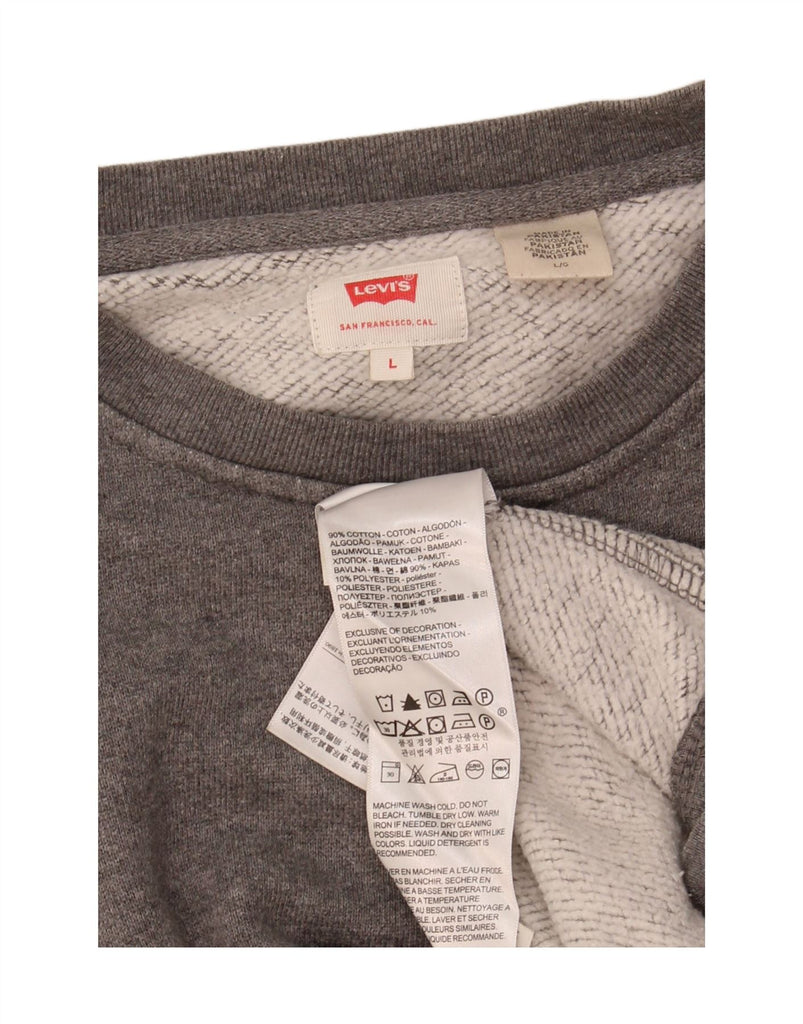 LEVI'S Mens Sweatshirt Jumper Large Grey Cotton Vintage Levi's and Second-Hand Levi's from Messina Hembry 