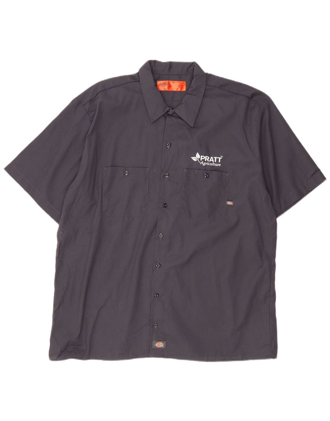 Dickies Mens Short Sleeve Shirt 2XL Grey Polyester