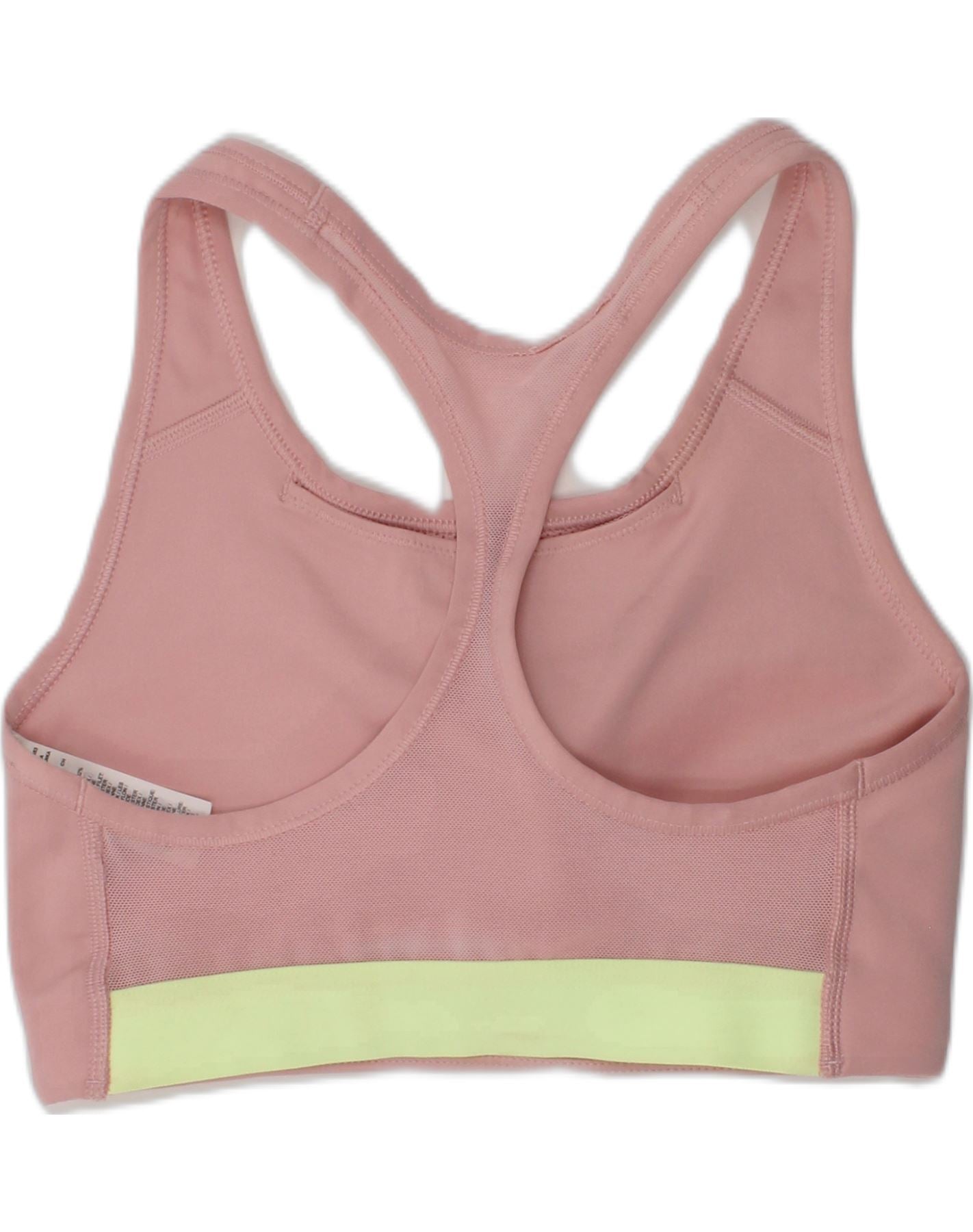 NIKE Womens Graphic Sport Bra Top UK 8 Small Pink Polyester Sports, Vintage & Second-Hand Clothing Online