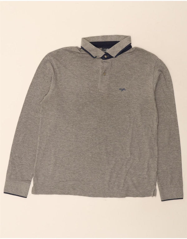 LOTTO Mens Long Sleeve Polo Shirt XL Grey