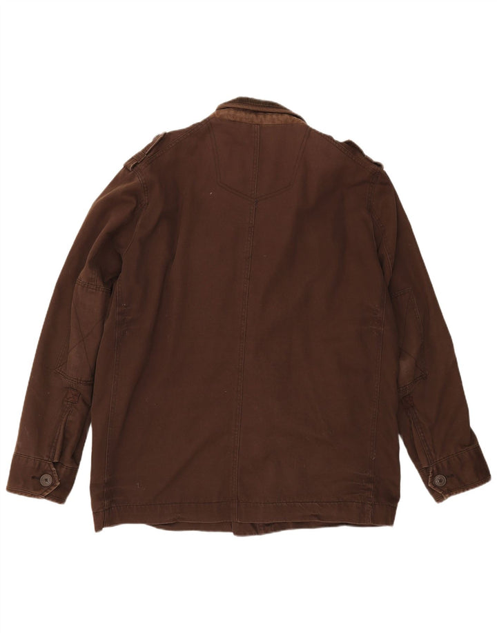 Fat Face Mens Utility Jacket UK 40 Large Brown Cotton