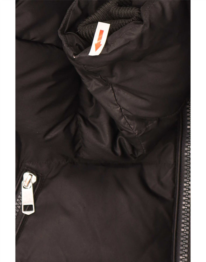 Tommy Hilfiger Womens Hooded Padded Coat UK 18 XL Black Polyester