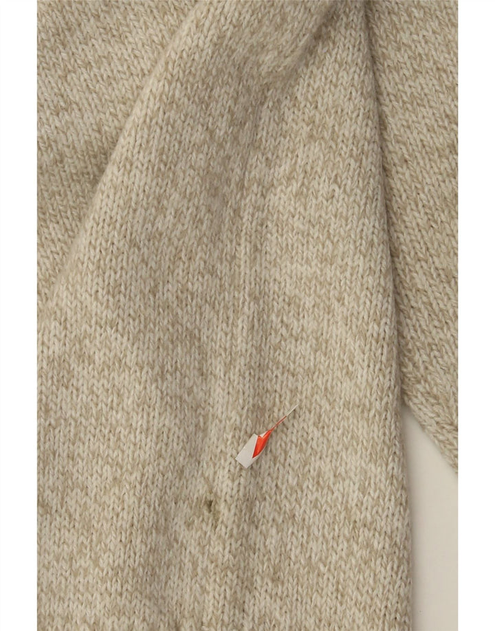 Marks & Spencer Mens Shawl Neck Jumper Sweater Medium Green Flecked Acrylic