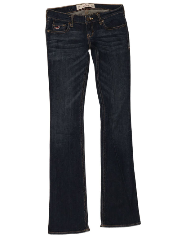 Hollister Womens Flared Jeans US 4 XS W24 L33 Navy Blue Cotton