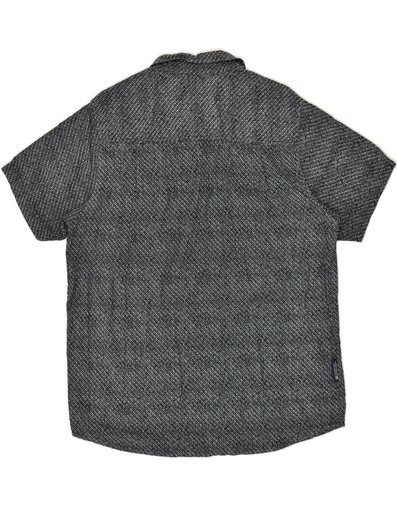 MOUNTAIN WAREHOUSE Mens Short Sleeve Shirt XL Black Check Cotton | Vintage Mountain Warehouse | Thrift | Second-Hand Mountain Warehouse | Used Clothing | Messina Hembry 