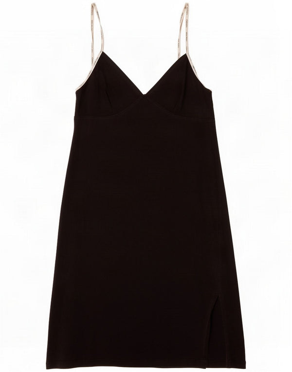 Calvin Klein Womens Slip Dress UK 8 Small Black Cotton