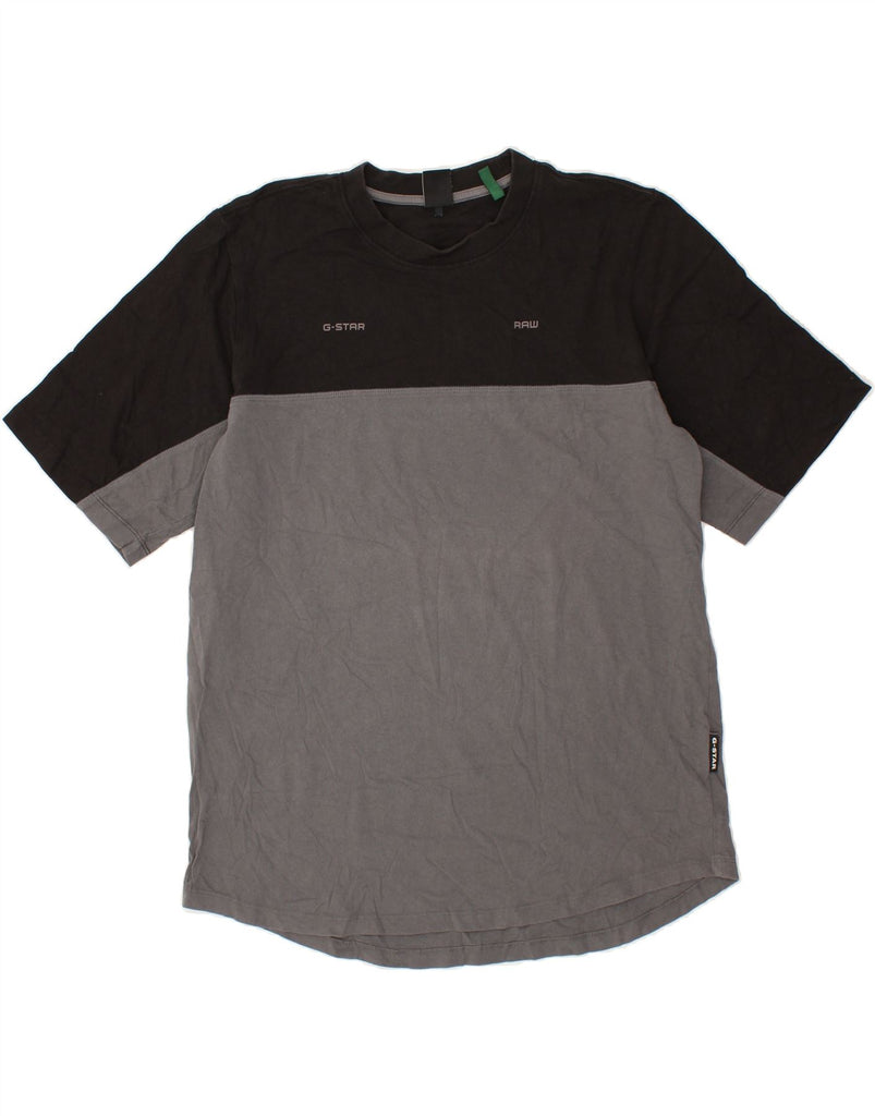 G-STAR Mens T-Shirt Top Large Grey Colourblock Cotton Vintage G-Star and Second-Hand G-Star from Messina Hembry 