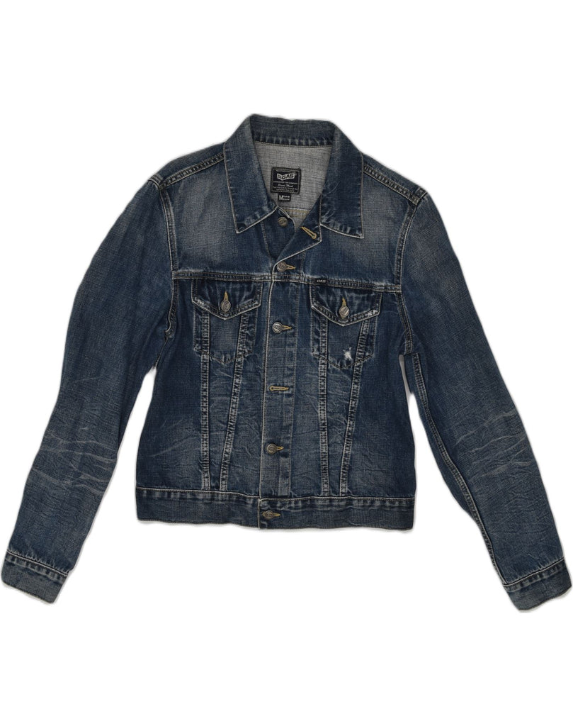 GAS Mens Street Mood Denim Jacket UK 38 Medium Blue Cotton | Vintage Gas | Thrift | Second-Hand Gas | Used Clothing | Messina Hembry 