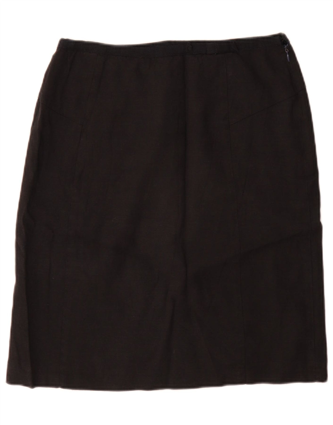 Jigsaw Womens Straight Skirt UK 12 Medium W28 Black Linen