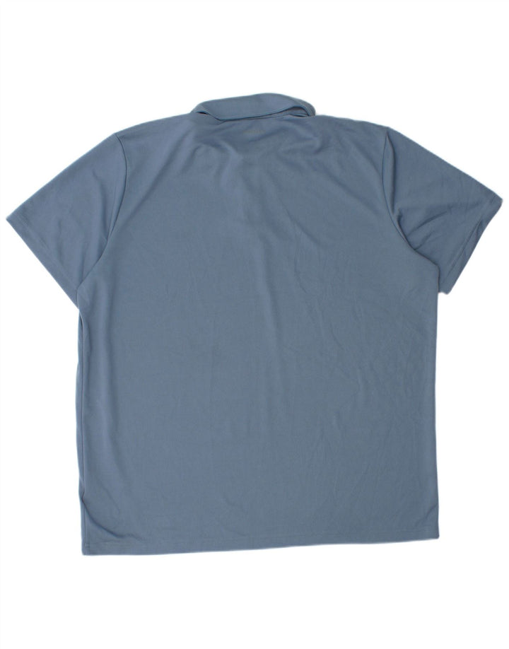 Adidas Mens Aeroready Polo Shirt XL Blue Polyester