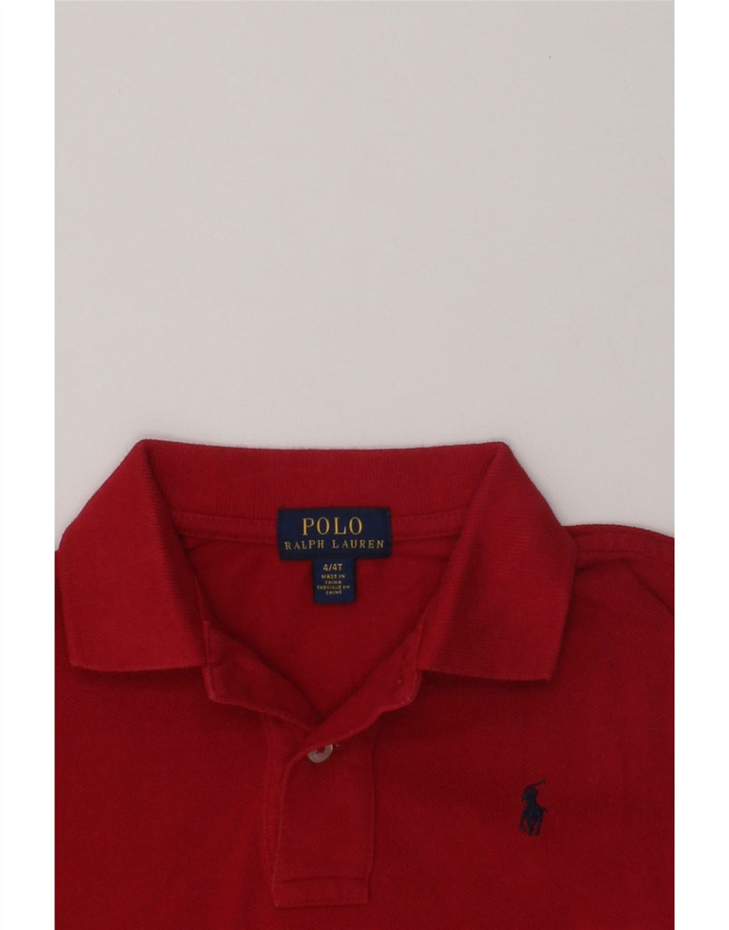 POLO RALPH LAUREN Boys Polo Shirt 3-4 Years Red Cotton | Vintage Polo Ralph Lauren | Thrift | Second-Hand Polo Ralph Lauren | Used Clothing | Messina Hembry 