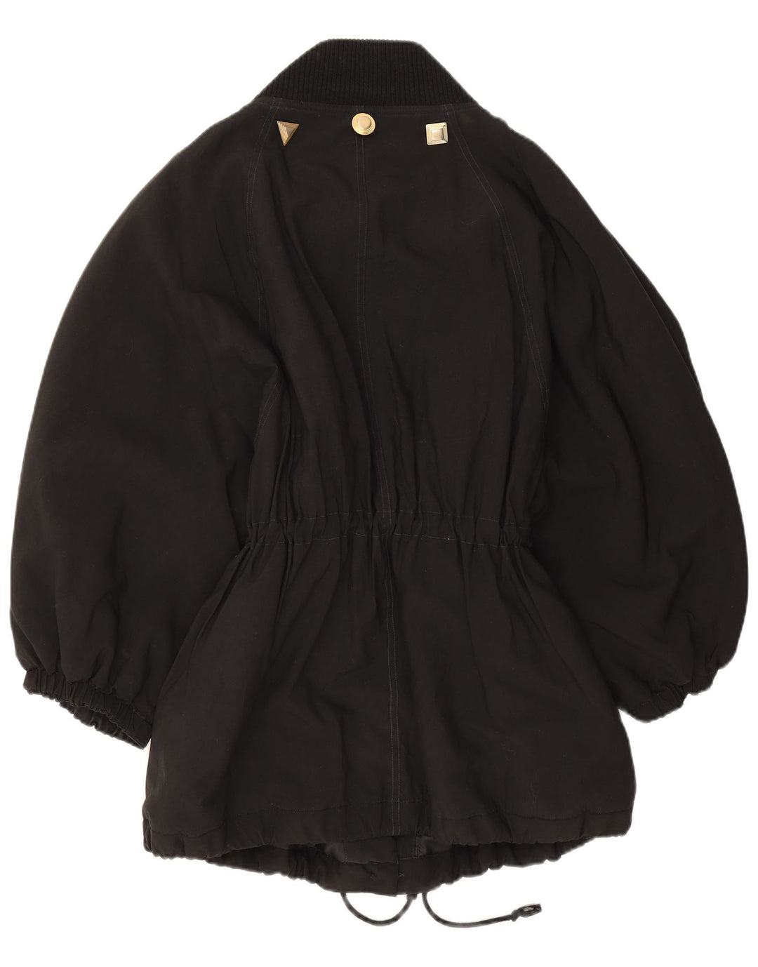 Ernestina Cerini Womens Overcoat IT 44 Medium Black Viscose