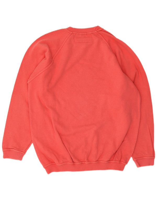 Naj Oleari Womens Graphic Sweatshirt Jumper UK 12 Medium Pink Cotton Retro
