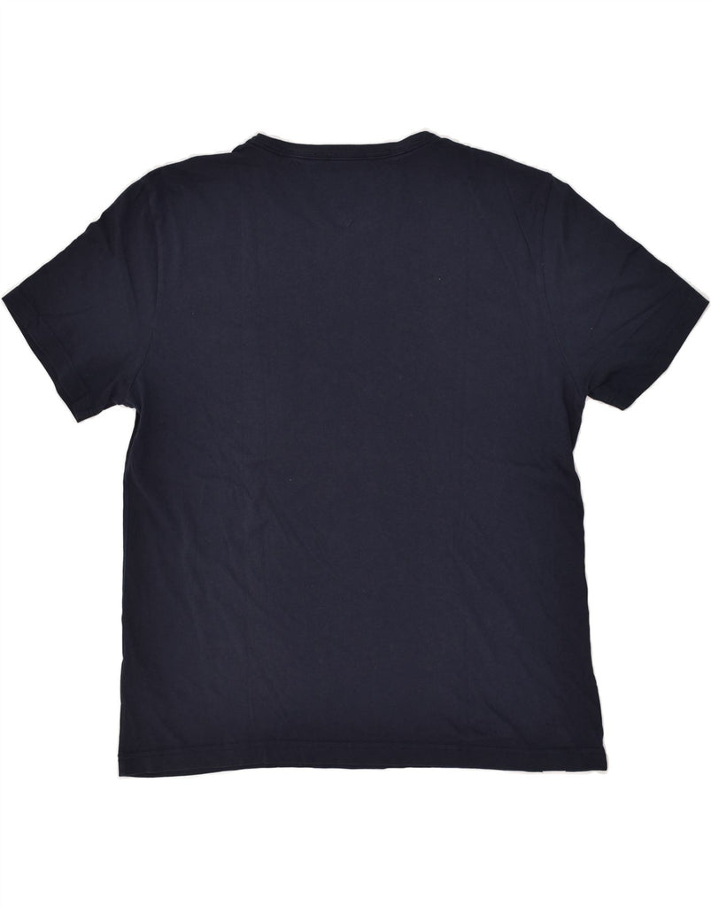 TOMMY HILFIGER Mens Slim T-Shirt Top 2XL Navy Blue Cotton | Vintage Tommy Hilfiger | Thrift | Second-Hand Tommy Hilfiger | Used Clothing | Messina Hembry 