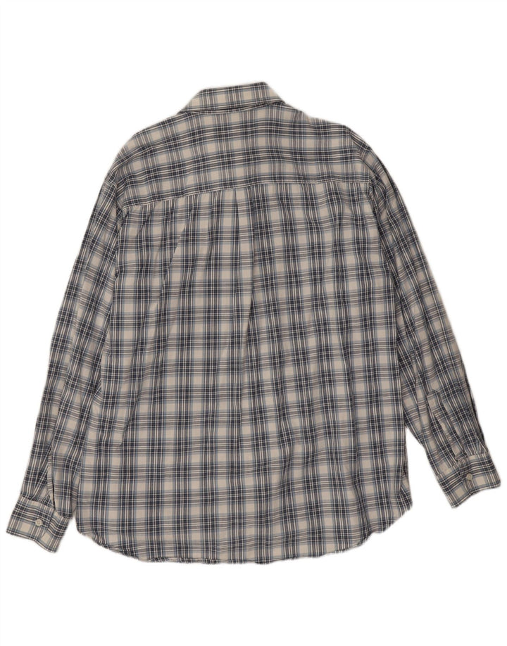 Carrera Mens Shirt Size 43/44 XL Blue Check