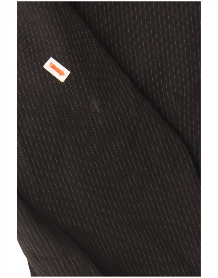 Zara Mens 2 Button Blazer Jacket EU 50 Medium Black Striped Wool