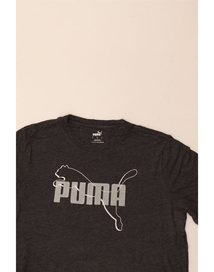 PUMA Mens Graphic T-Shirt Top Medium Grey Vintage Puma and Second-Hand Puma from Messina Hembry 