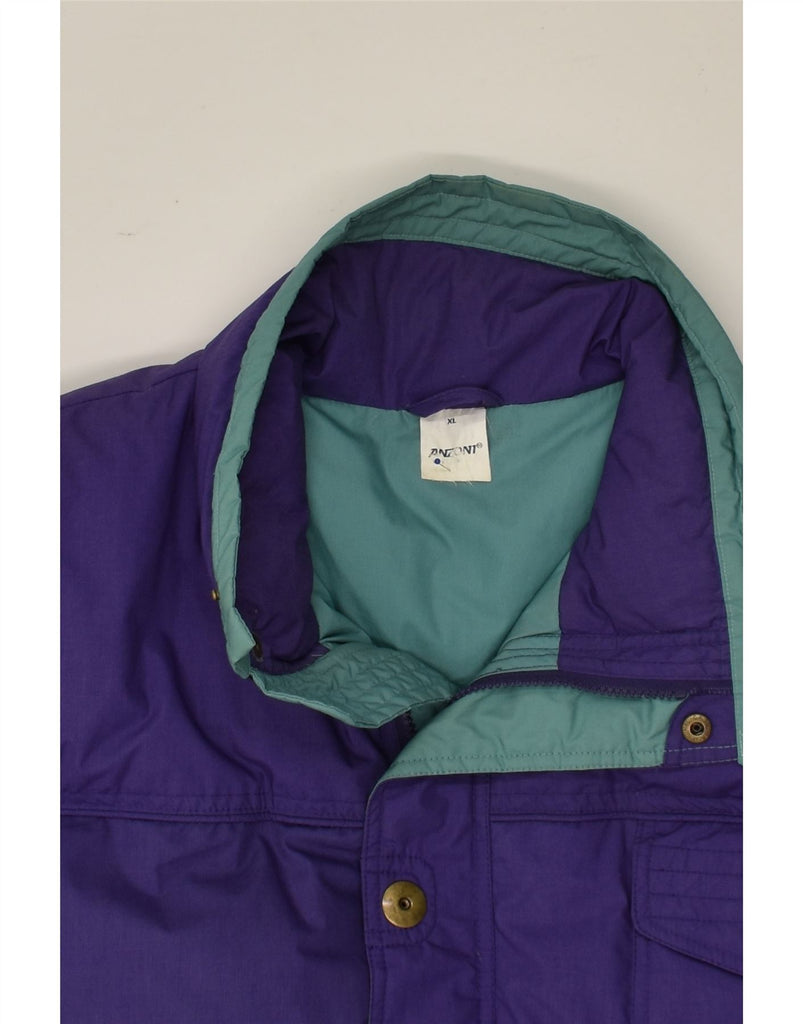 VINTAGE Mens Padded Coat UK 42 XL Purple Polyester | Vintage Vintage | Thrift | Second-Hand Vintage | Used Clothing | Messina Hembry 