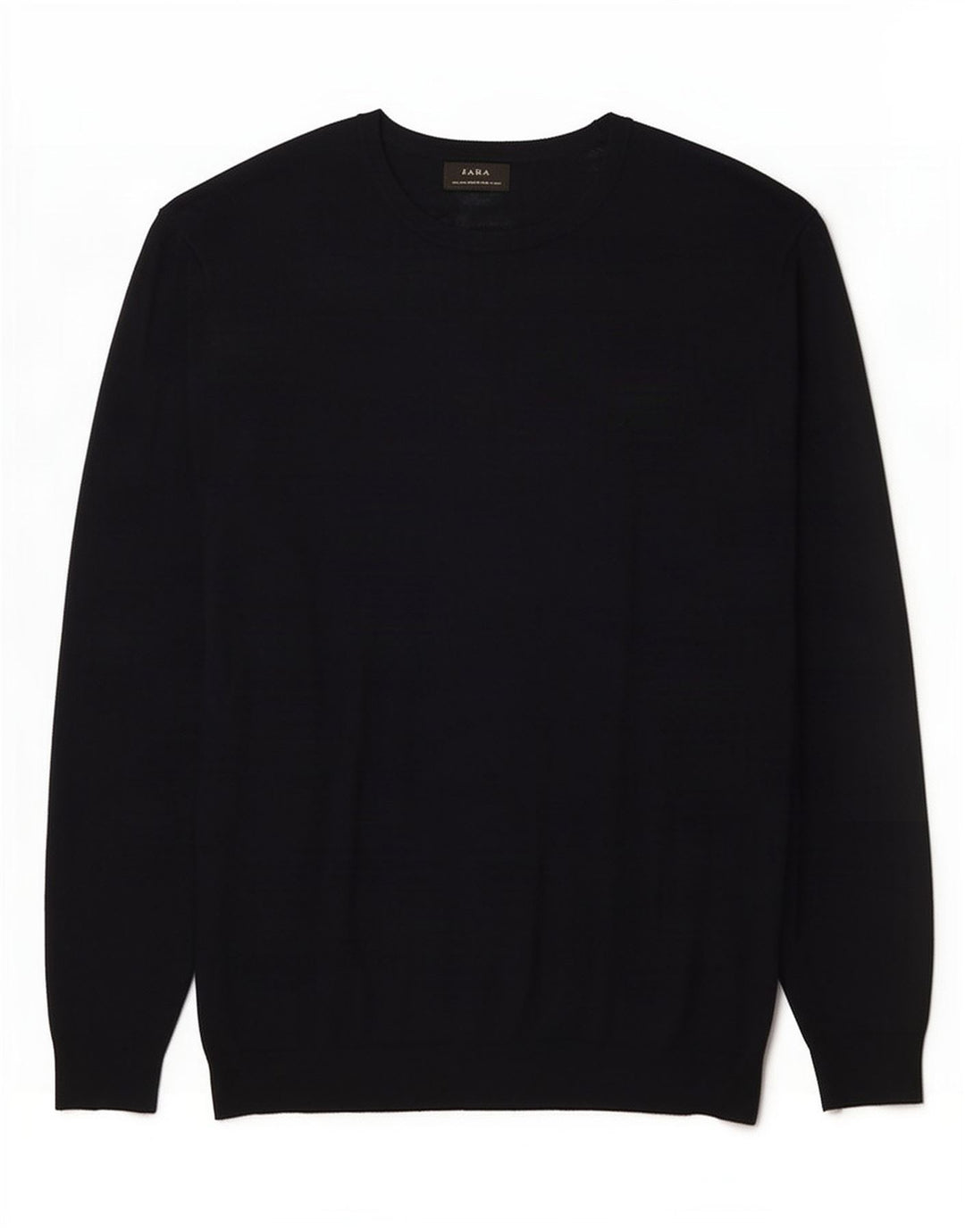 Zara Mens Crew Neck Jumper Sweater Large Navy Blue