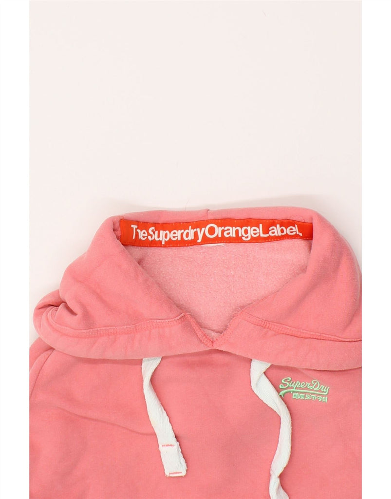 SUPERDRY Womens Hoodie Jumper UK 14 Large Pink Cotton | Vintage Superdry | Thrift | Second-Hand Superdry | Used Clothing | Messina Hembry 