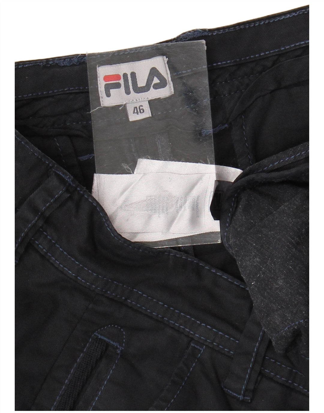 Fila Mens Slim Chino Trousers IT 46 Small W36 L30 Navy Blue