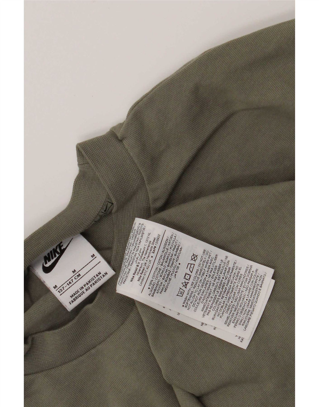 Nike Boys T-Shirt Top 10-11 Years Medium Khaki