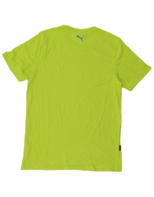 Puma Mens Graphic T-Shirt Top Medium Green Cotton