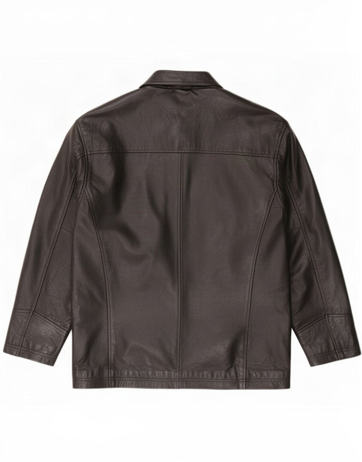 Vintage Mens Leather Jacket UK 40 Large Black