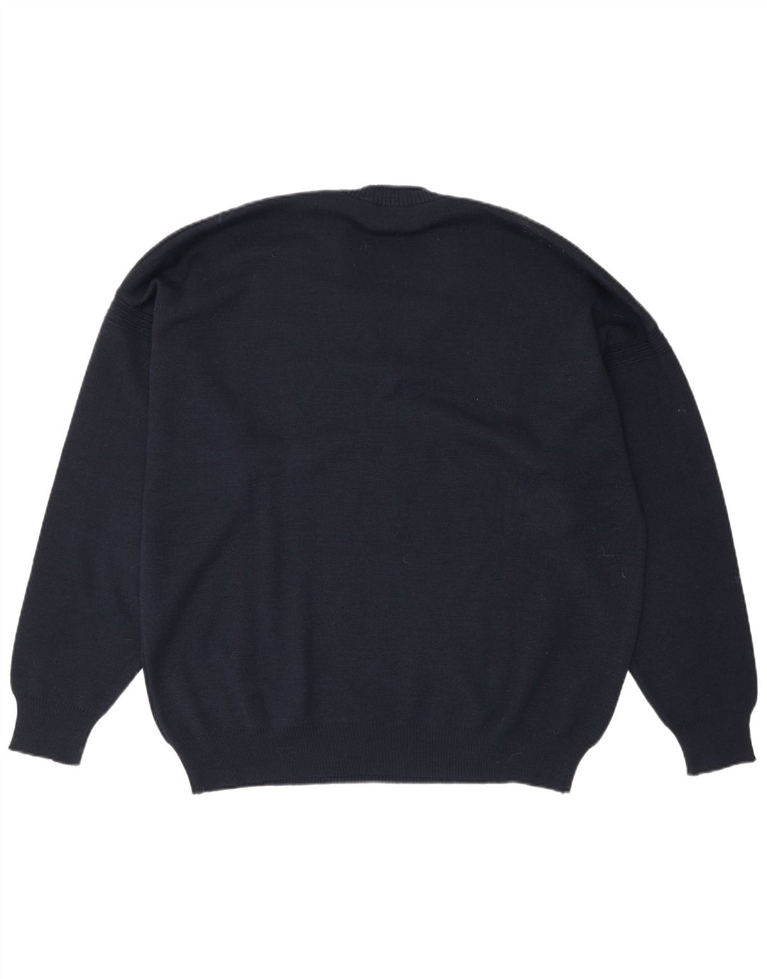 Il Granchio Mens V-Neck Jumper Sweater XL Navy Blue Wool
