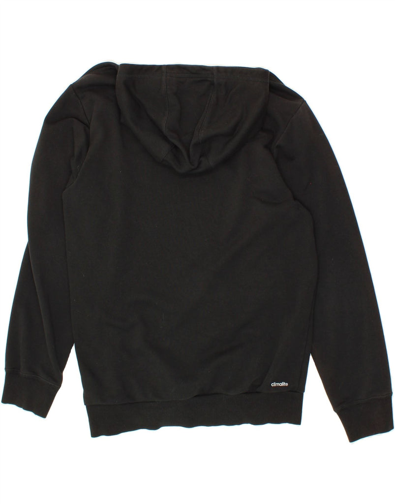 ADIDAS Mens Climalite Graphic Hoodie Jumper Medium Black Cotton Vintage Adidas and Second-Hand Adidas from Messina Hembry 