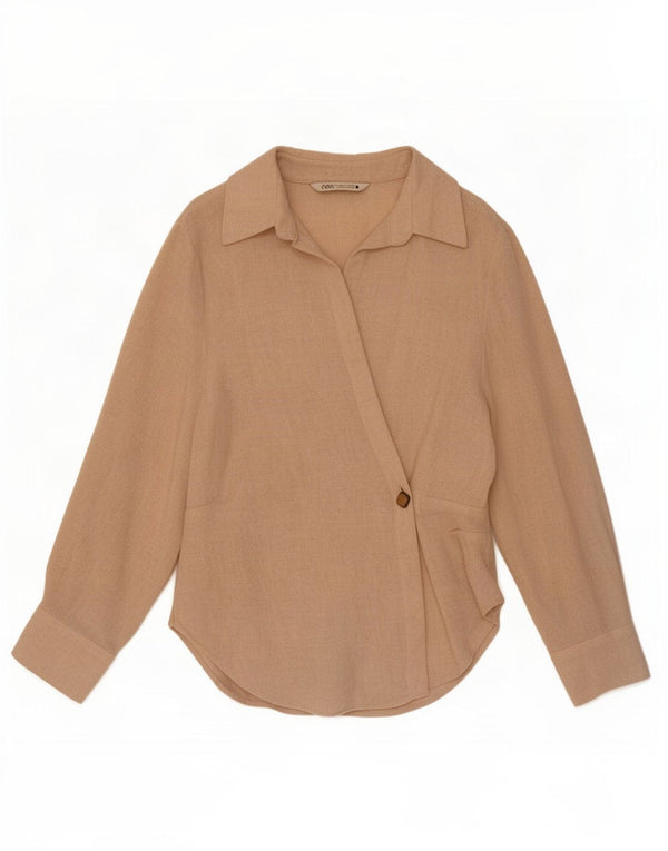 Zara Womens Shirt UK 16 Large Beige