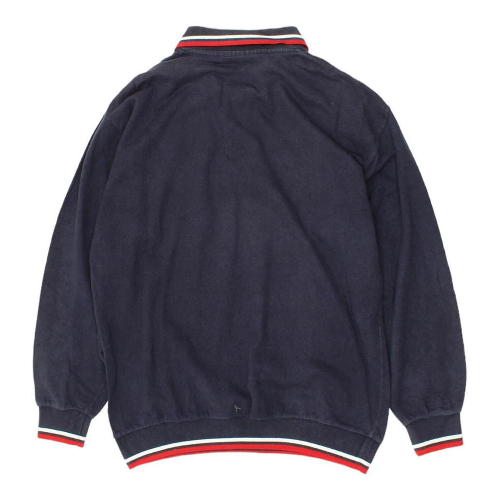 Athletic Club Bilbao Mens Navy Long Sleeve Kappa Polo Shirt | 90s Football VTG | Vintage Messina Hembry | Thrift | Second-Hand Messina Hembry | Used Clothing | Messina Hembry 