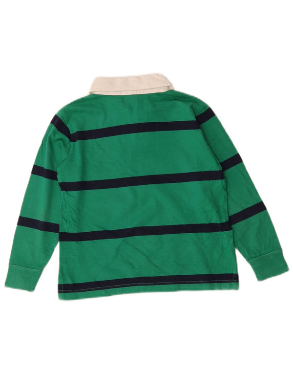POLO RALPH LAUREN Boys Rugby Polo Shirt 4-5 Years Green Striped