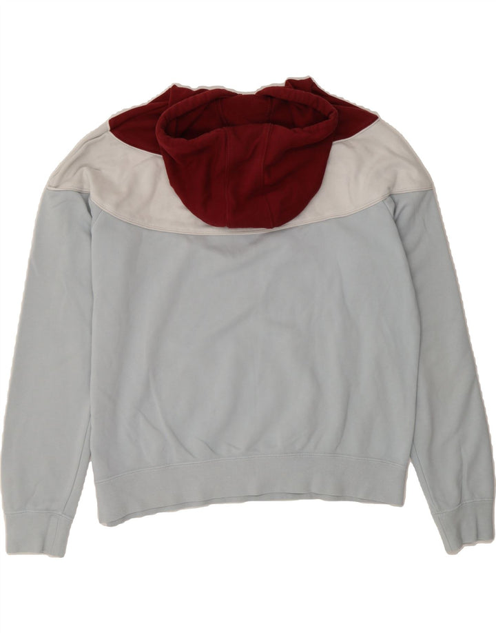 NIKE Womens Oversized Hoodie Jumper UK 16 Large Blue Colourblock Vintage Nike and Second-Hand Nike from Messina Hembry 