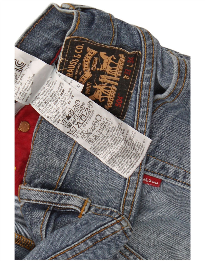 Levi's Mens 504 Straight Jeans  W33 L27 Blue Cotton